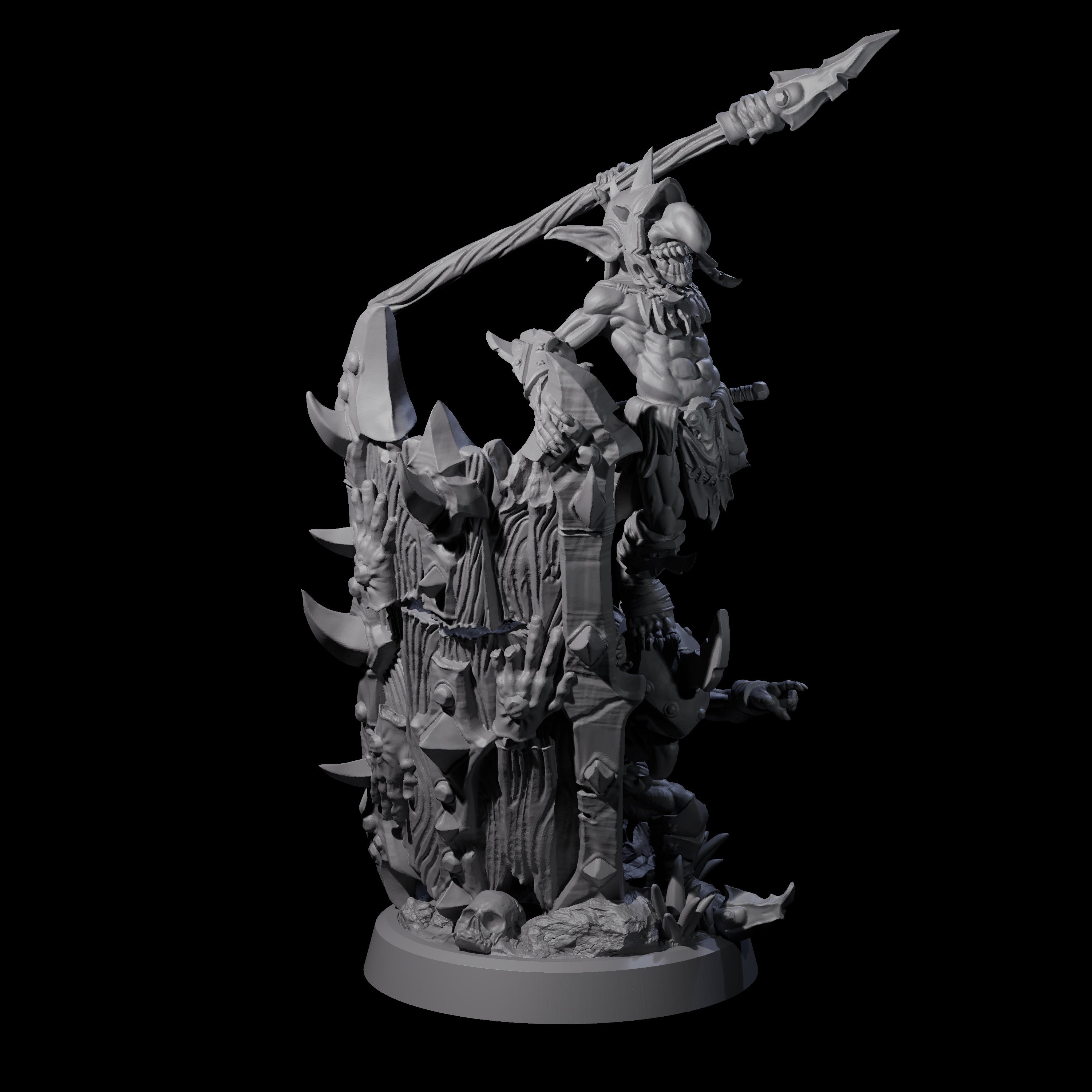 Piggybacking Goblin Duo D Miniature for Dungeons and Dragons, Pathfinder or other TTRPGs