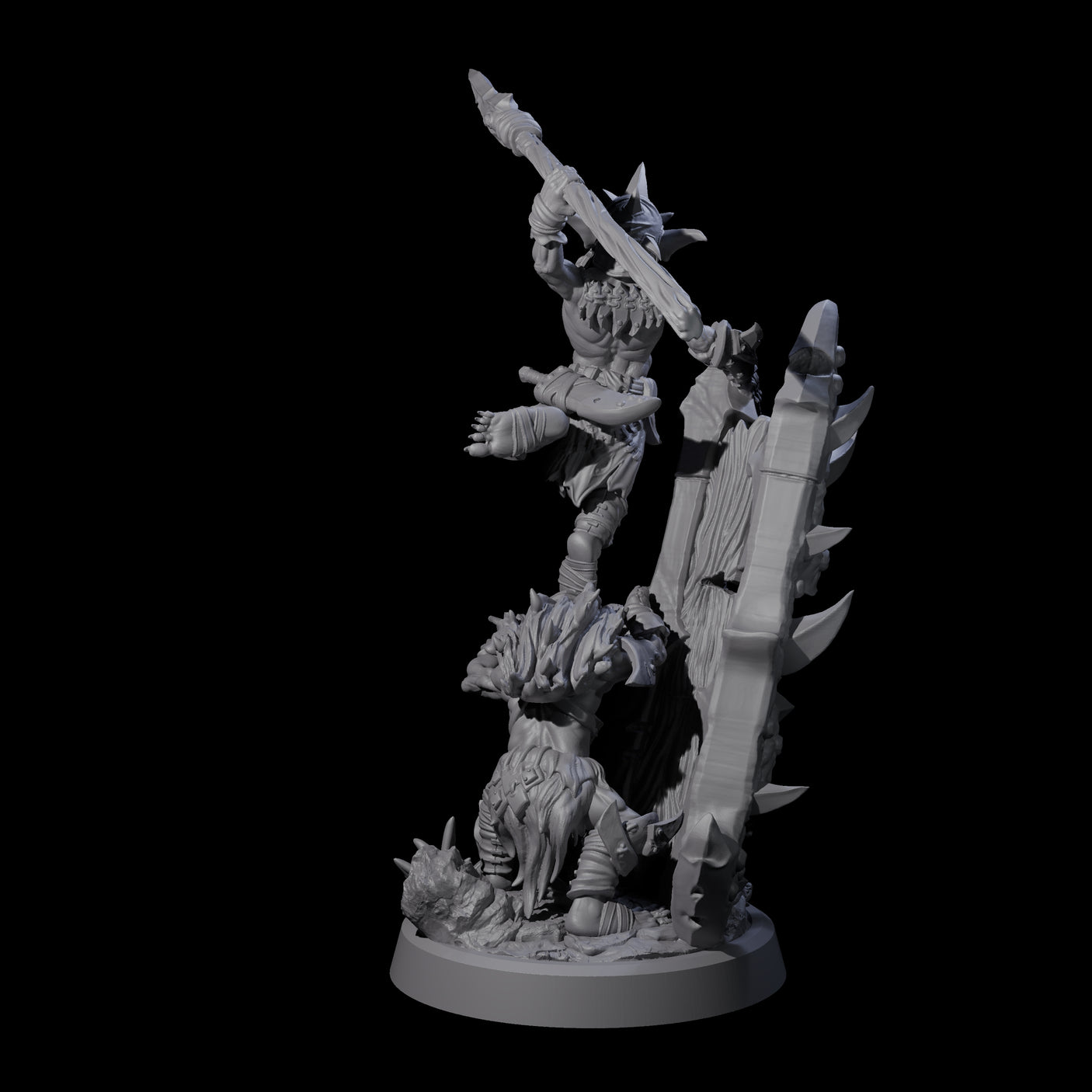 Piggybacking Goblin Duo D Miniature for Dungeons and Dragons, Pathfinder or other TTRPGs