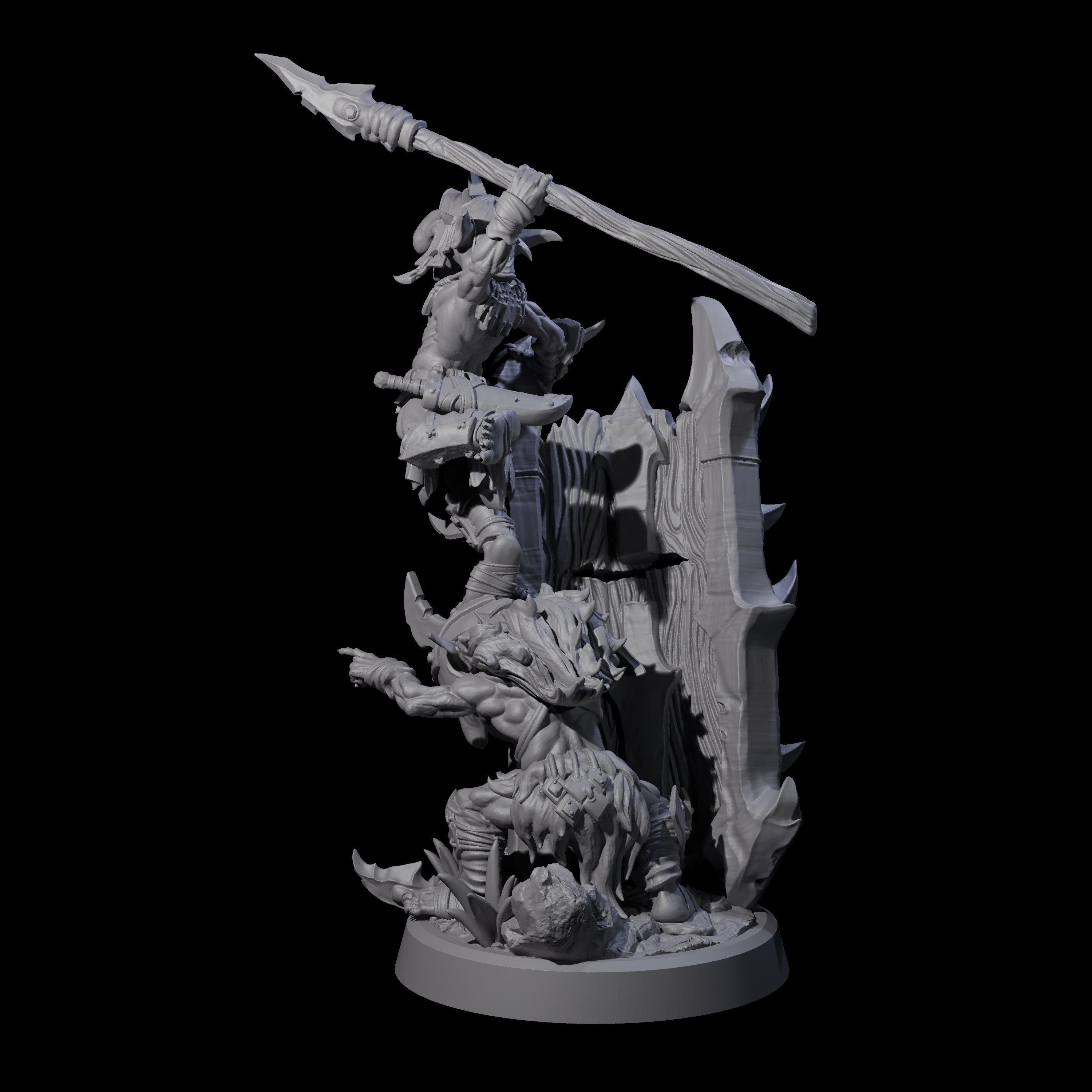 Piggybacking Goblin Duo D Miniature for Dungeons and Dragons, Pathfinder or other TTRPGs