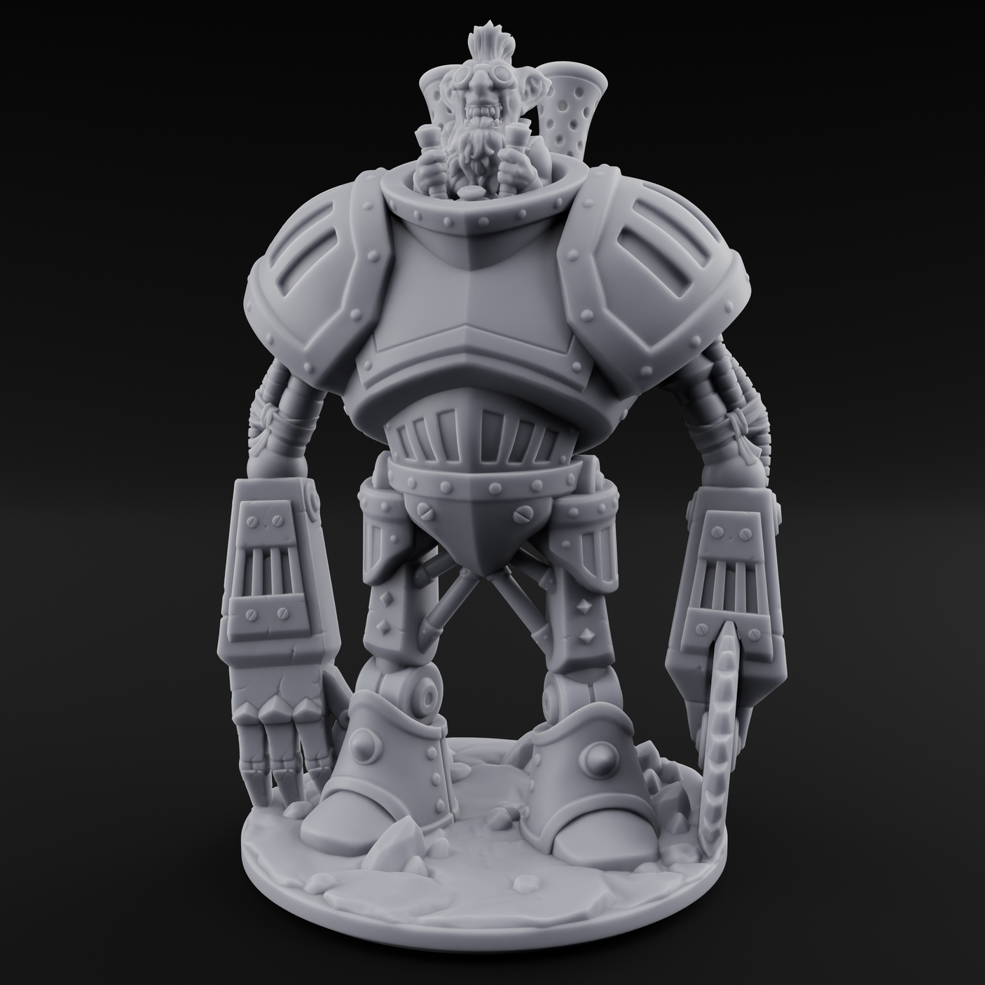 Piloting Goblin Technomancer Miniature for Dungeons and Dragons, Pathfinder or other TTRPGs