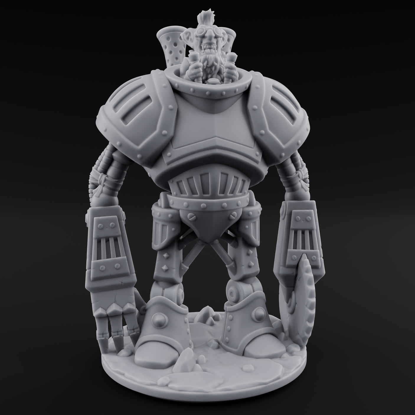 Piloting Goblin Technomancer Miniature for Dungeons and Dragons, Pathfinder or other TTRPGs