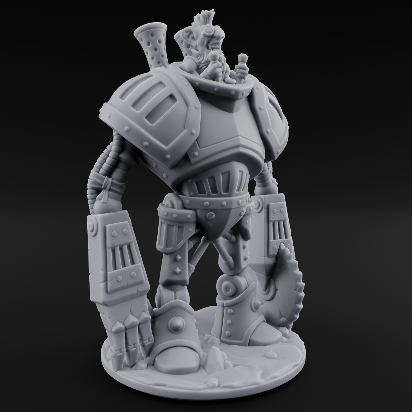 Piloting Goblin Technomancer Miniature for Dungeons and Dragons, Pathfinder or other TTRPGs