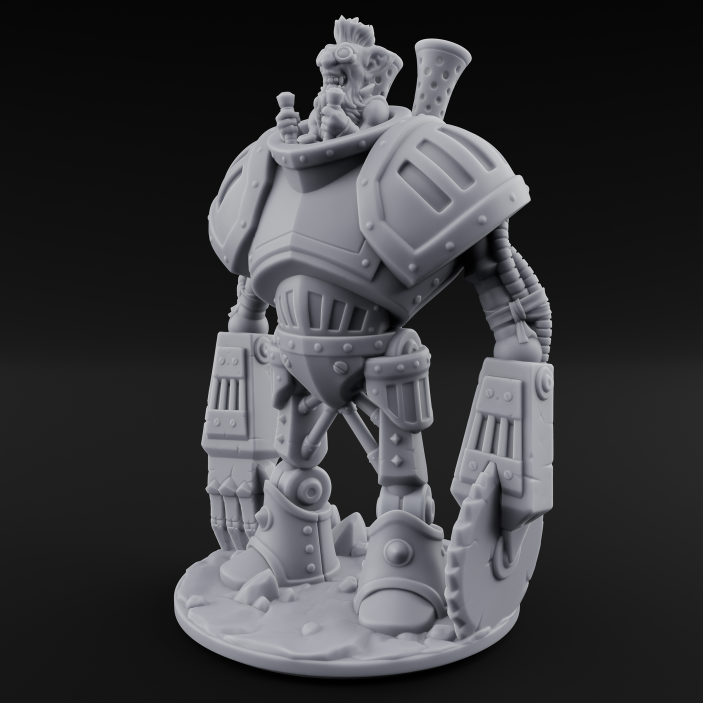 Piloting Goblin Technomancer Miniature for Dungeons and Dragons, Pathfinder or other TTRPGs