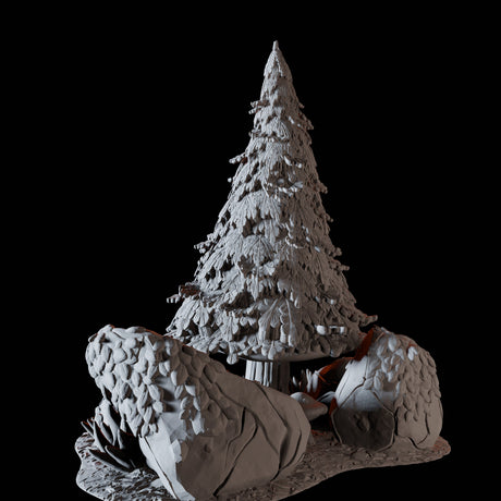 Pine Tree A Miniature for Dungeons and Dragons, Pathfinder or other TTRPGs