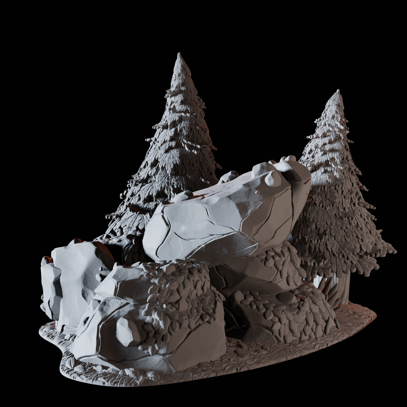 Pine Tree B Miniature for Dungeons and Dragons, Pathfinder or other TTRPGs
