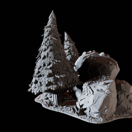 Pine Tree B Miniature for Dungeons and Dragons, Pathfinder or other TTRPGs