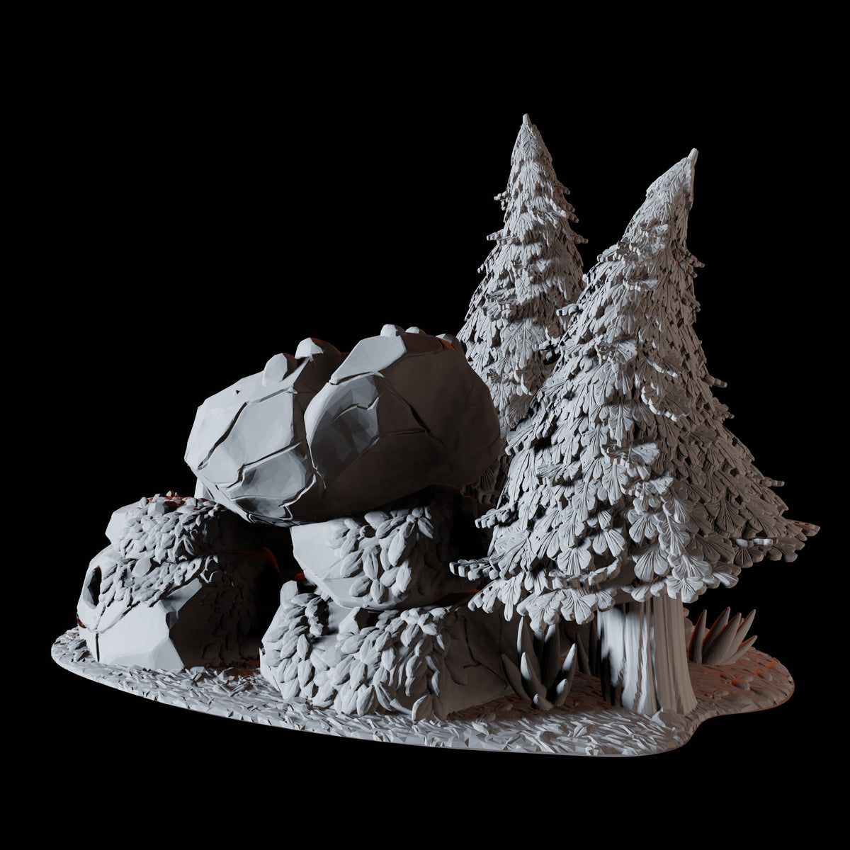 Pine Tree B Miniature for Dungeons and Dragons, Pathfinder or other TTRPGs