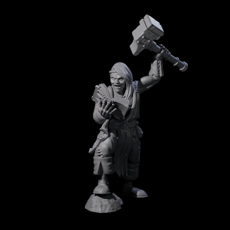 Pious Battle Priest B Miniature for Dungeons and Dragons, Pathfinder or other TTRPGs