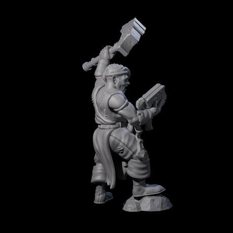 Pious Battle Priest B Miniature for Dungeons and Dragons, Pathfinder or other TTRPGs