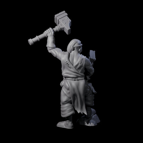 Pious Battle Priest B Miniature for Dungeons and Dragons, Pathfinder or other TTRPGs