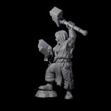 Pious Battle Priest B Miniature for Dungeons and Dragons, Pathfinder or other TTRPGs