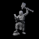 Pious Battle Priest B Miniature for Dungeons and Dragons, Pathfinder or other TTRPGs