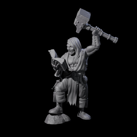 Pious Battle Priest B Miniature for Dungeons and Dragons, Pathfinder or other TTRPGs