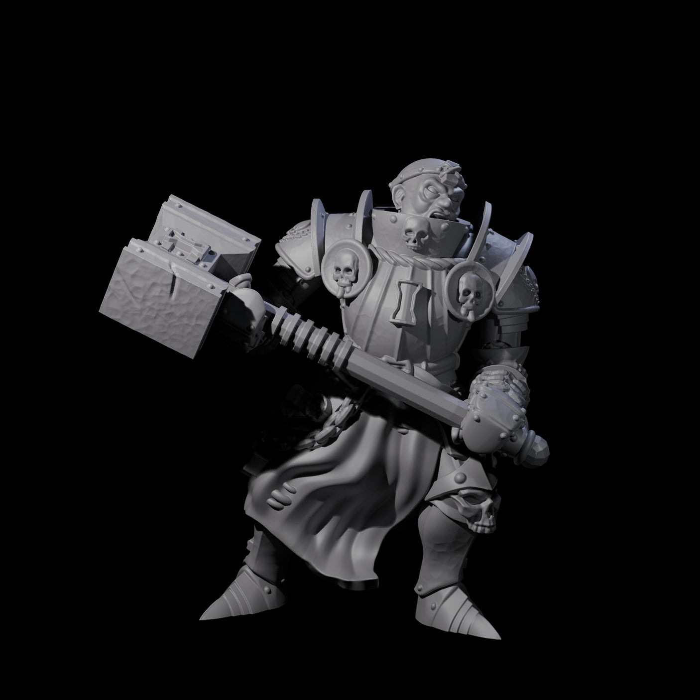 Pious Battle Priest C Miniature for Dungeons and Dragons, Pathfinder or other TTRPGs