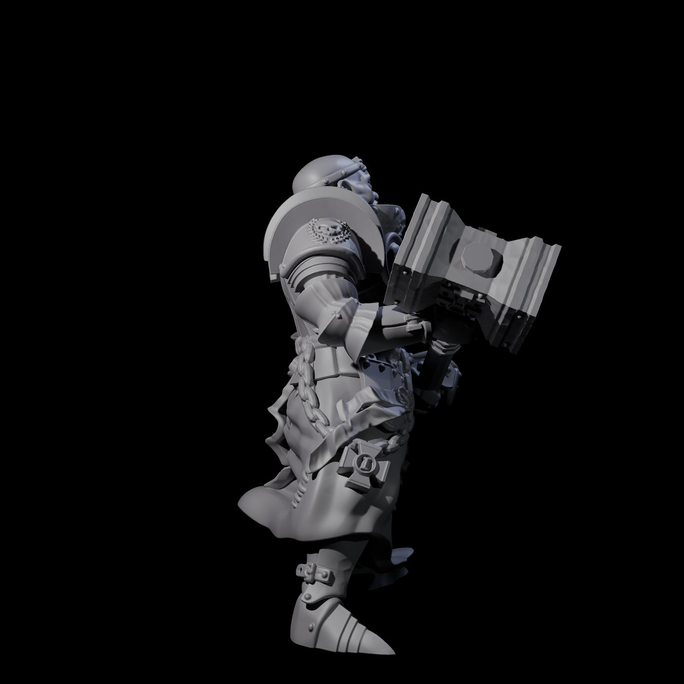 Pious Battle Priest C Miniature for Dungeons and Dragons, Pathfinder or other TTRPGs