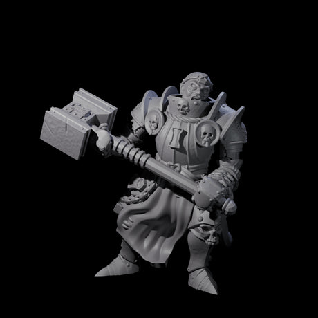 Pious Battle Priest C Miniature for Dungeons and Dragons, Pathfinder or other TTRPGs