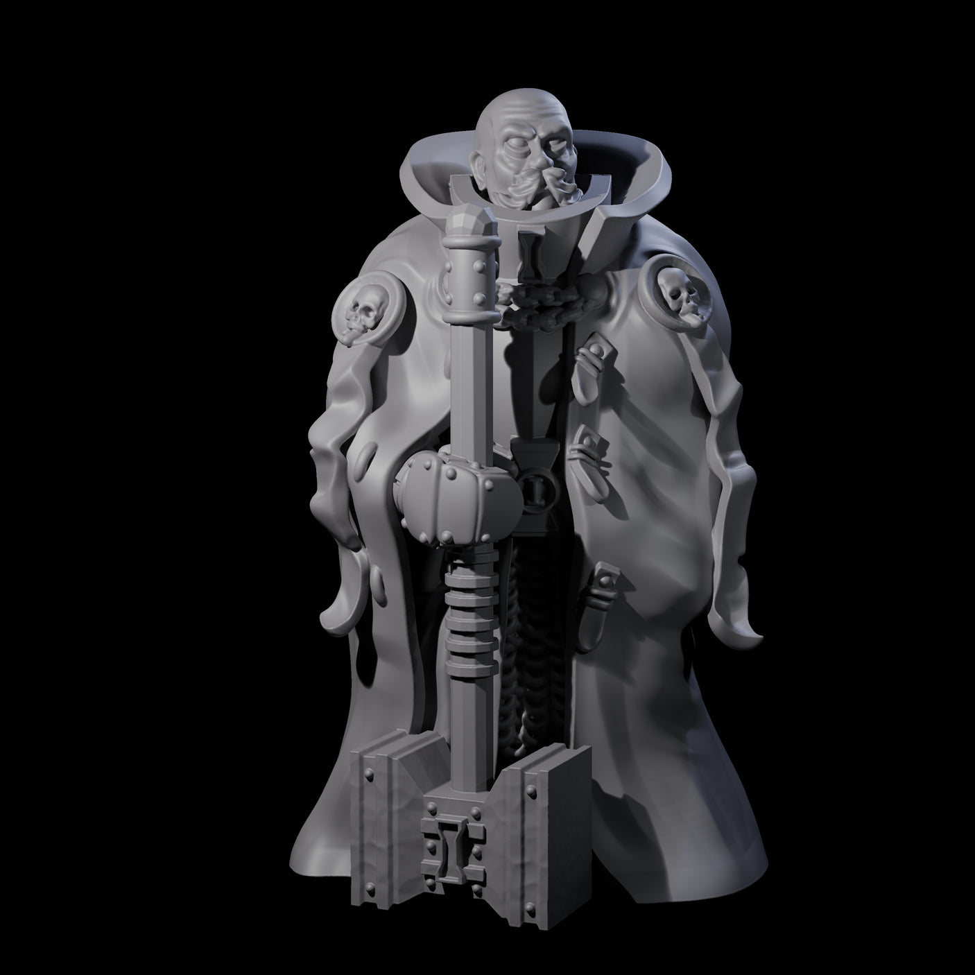Pious Battle Priest D Miniature for Dungeons and Dragons, Pathfinder or other TTRPGs