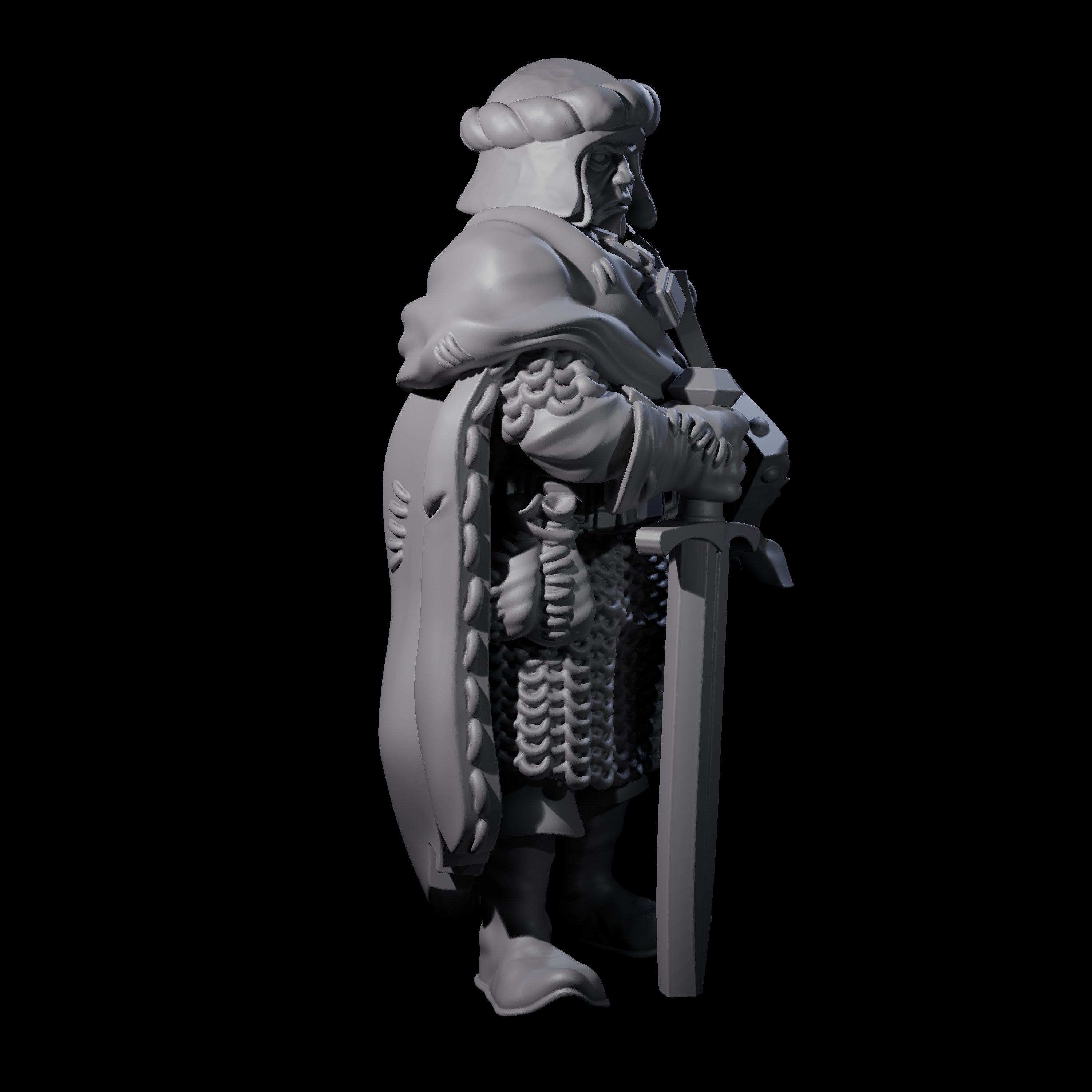 Pious Knight A Miniature for Dungeons and Dragons, Pathfinder or other TTRPGs