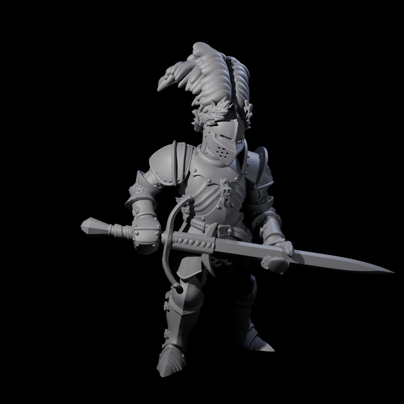 Pious Knight C Miniature for Dungeons and Dragons, Pathfinder or other TTRPGs