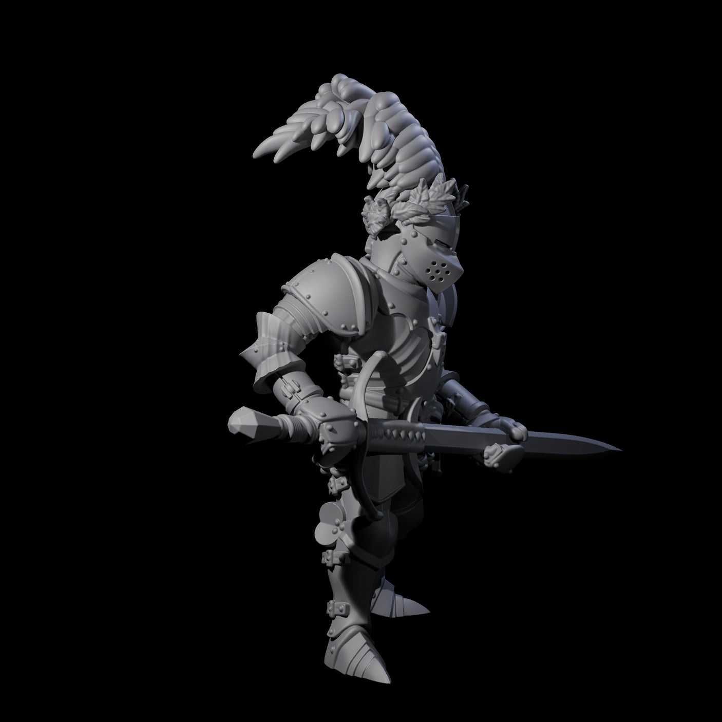 Pious Knight C Miniature for Dungeons and Dragons, Pathfinder or other TTRPGs