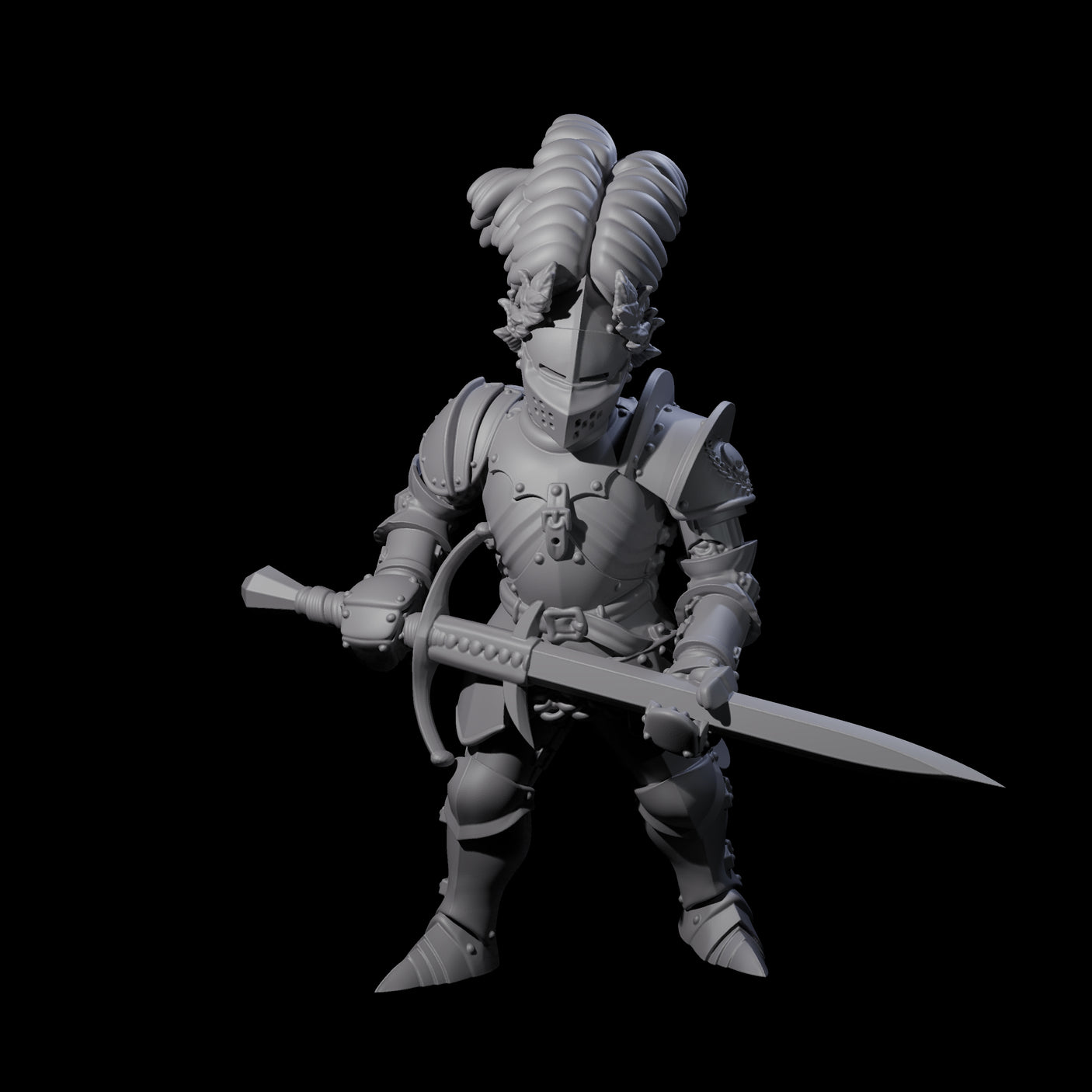Pious Knight C Miniature for Dungeons and Dragons, Pathfinder or other TTRPGs