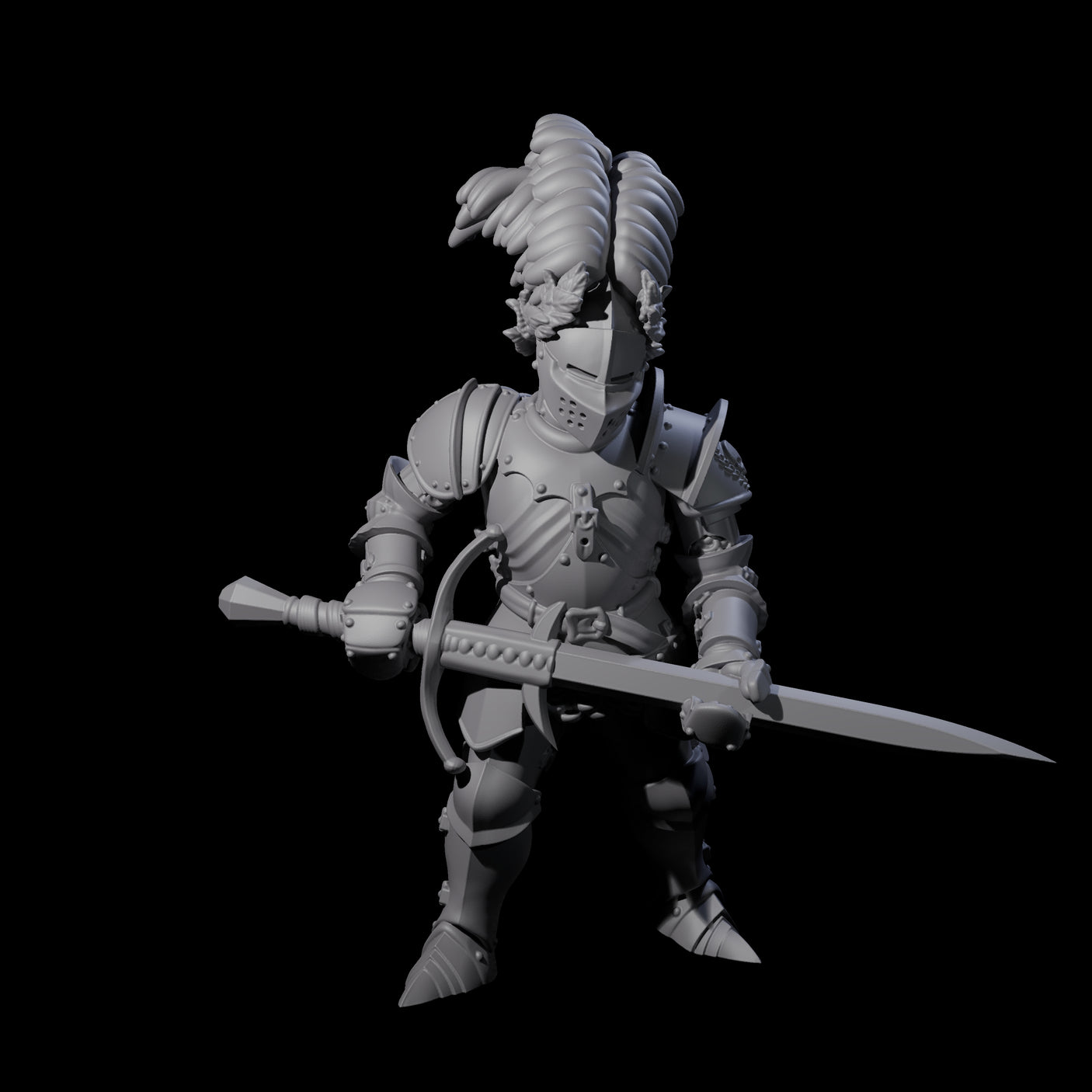 Pious Knight C Miniature for Dungeons and Dragons, Pathfinder or other TTRPGs