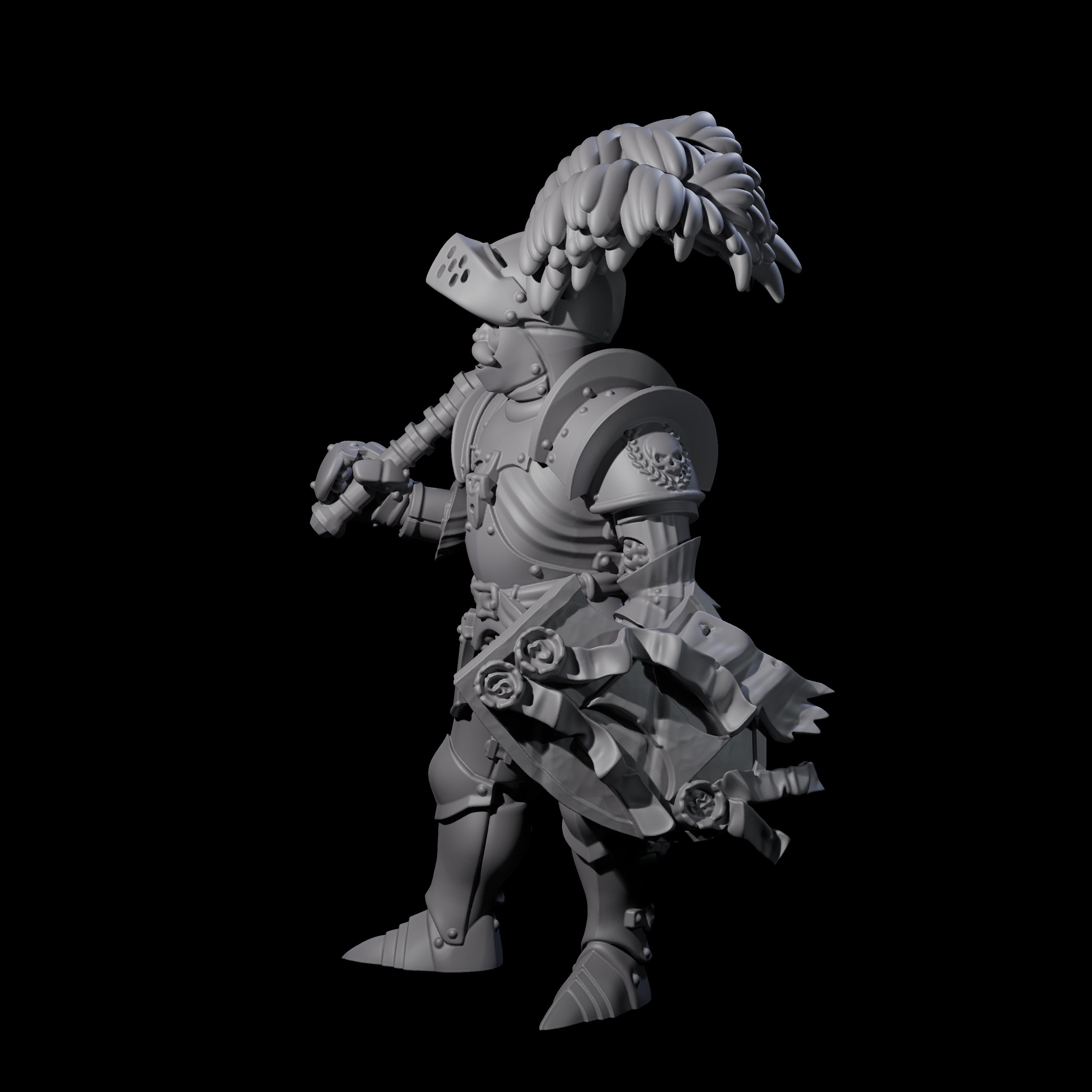 Pious Knight D Miniature for Dungeons and Dragons, Pathfinder or other TTRPGs