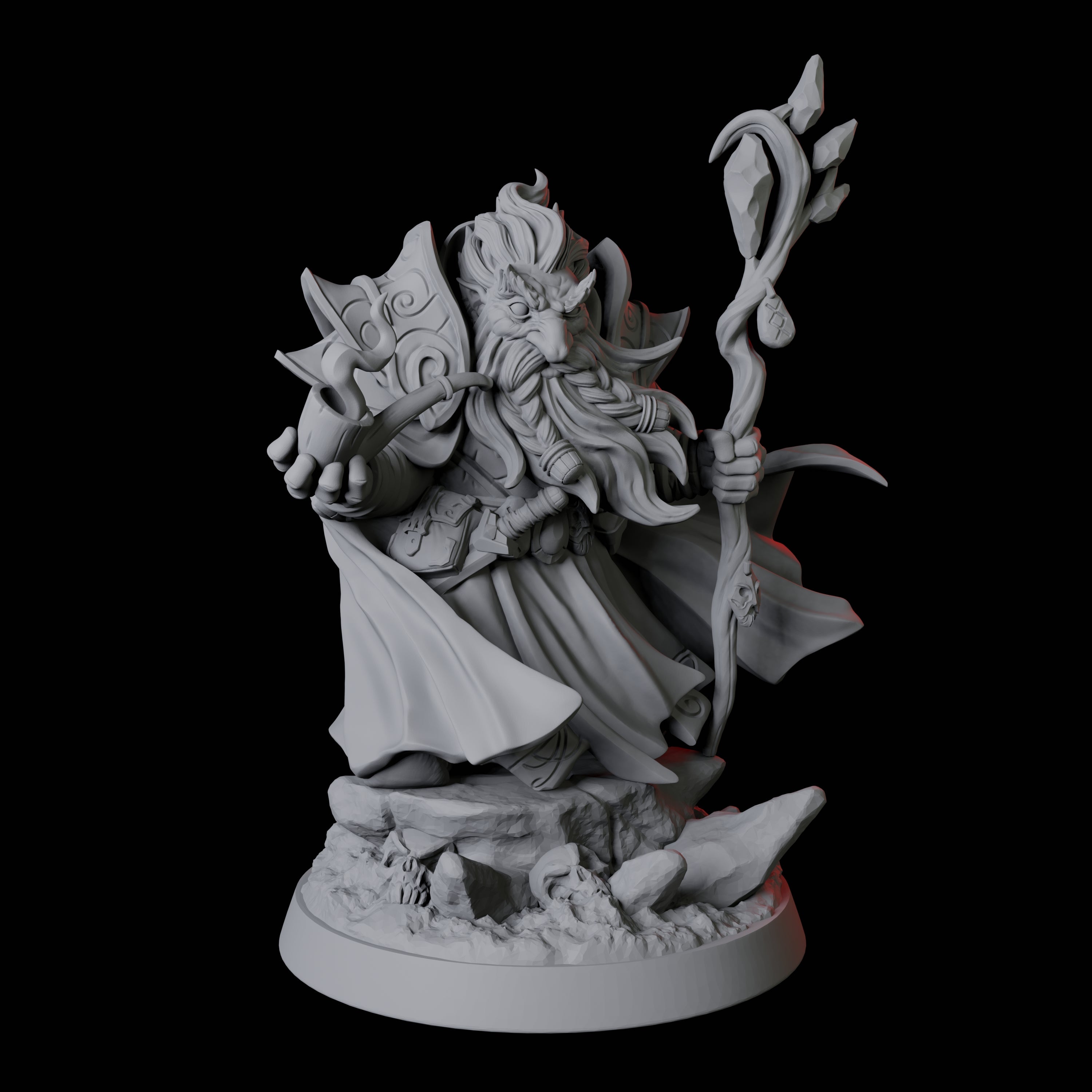 Pipe Smoking Dwarf Wizard Miniature for Dungeons and Dragons, Pathfinder or other TTRPGs