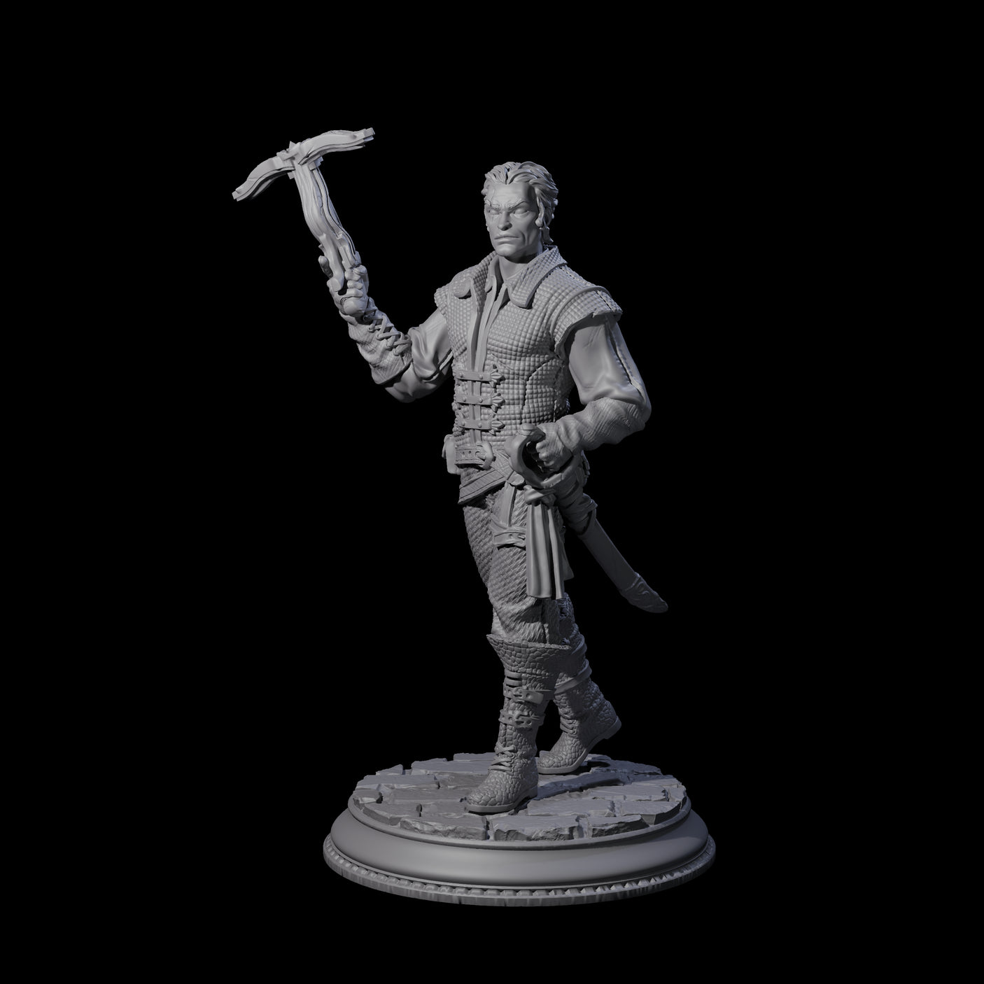 Pirate Enforcer B Miniature for Dungeons and Dragons, Pathfinder or other TTRPGs