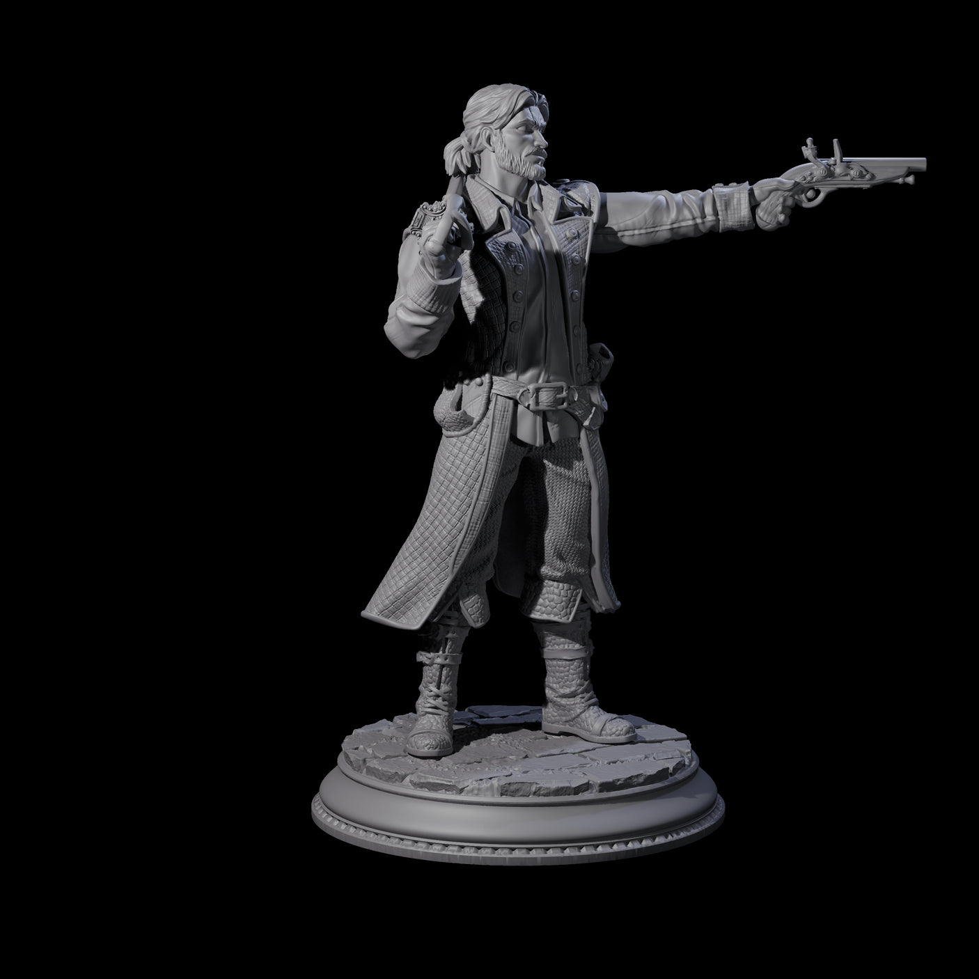 Pirate Enforcer C Miniature for Dungeons and Dragons, Pathfinder or other TTRPGs