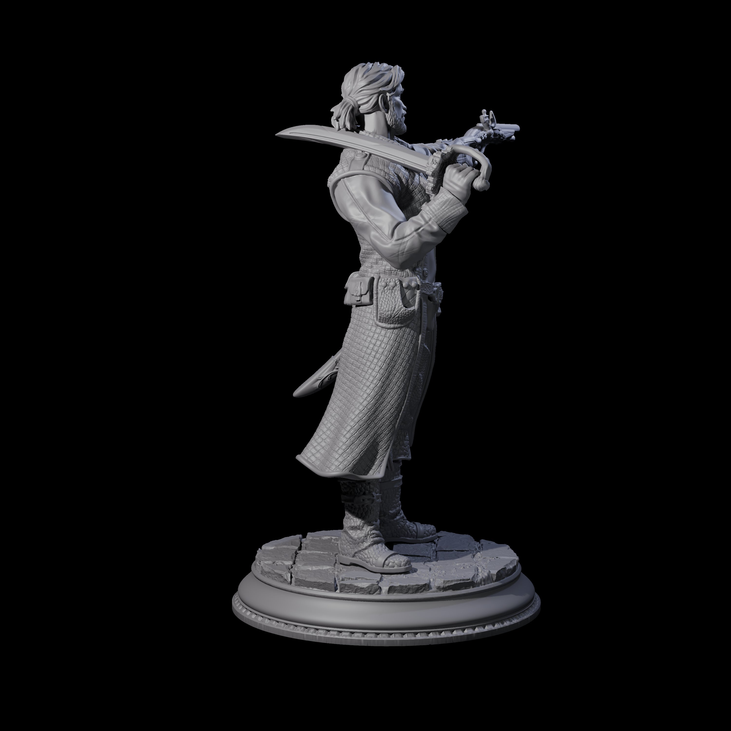 Pirate Enforcer C Miniature for Dungeons and Dragons, Pathfinder or other TTRPGs