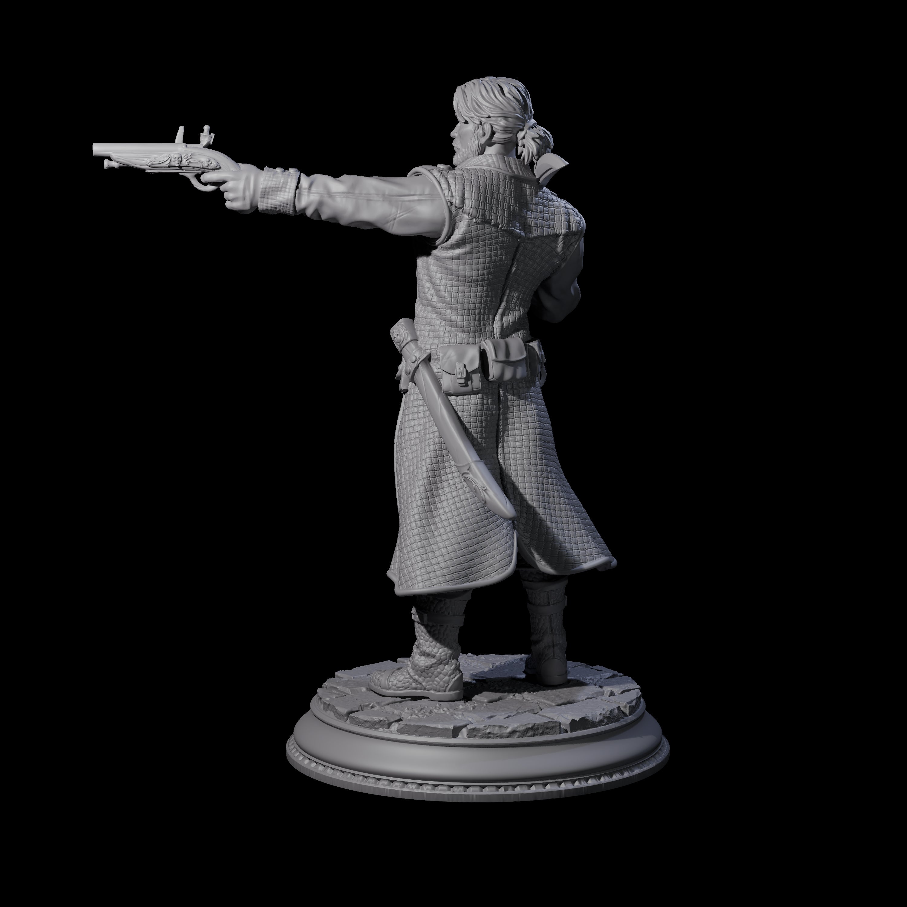 Pirate Enforcer C Miniature for Dungeons and Dragons, Pathfinder or other TTRPGs