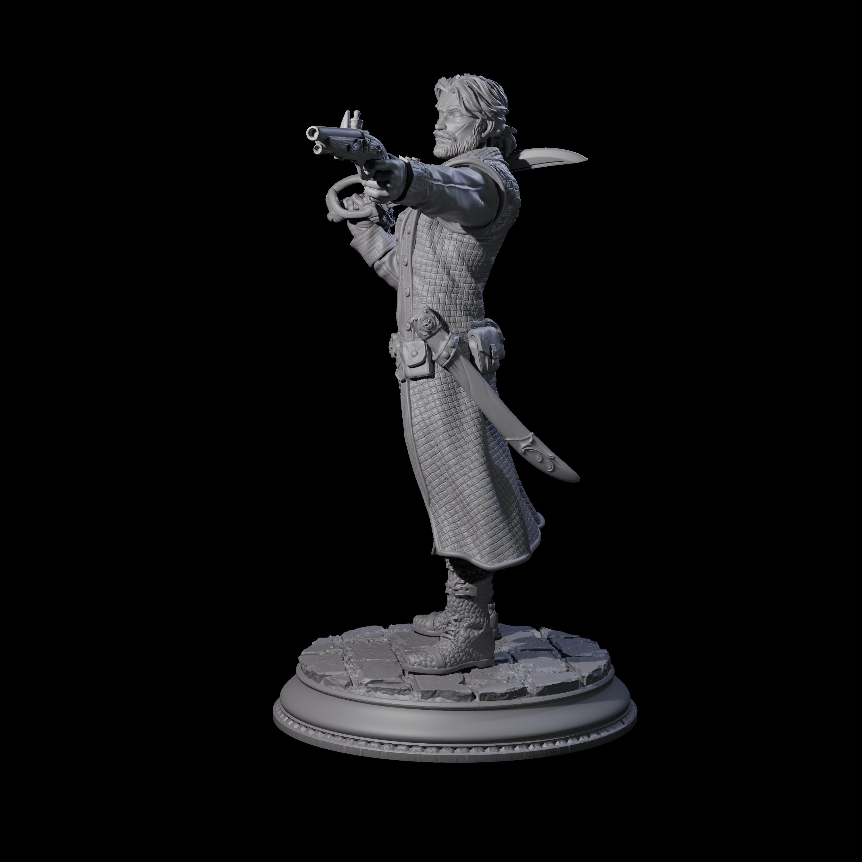 Pirate Enforcer C Miniature for Dungeons and Dragons, Pathfinder or other TTRPGs