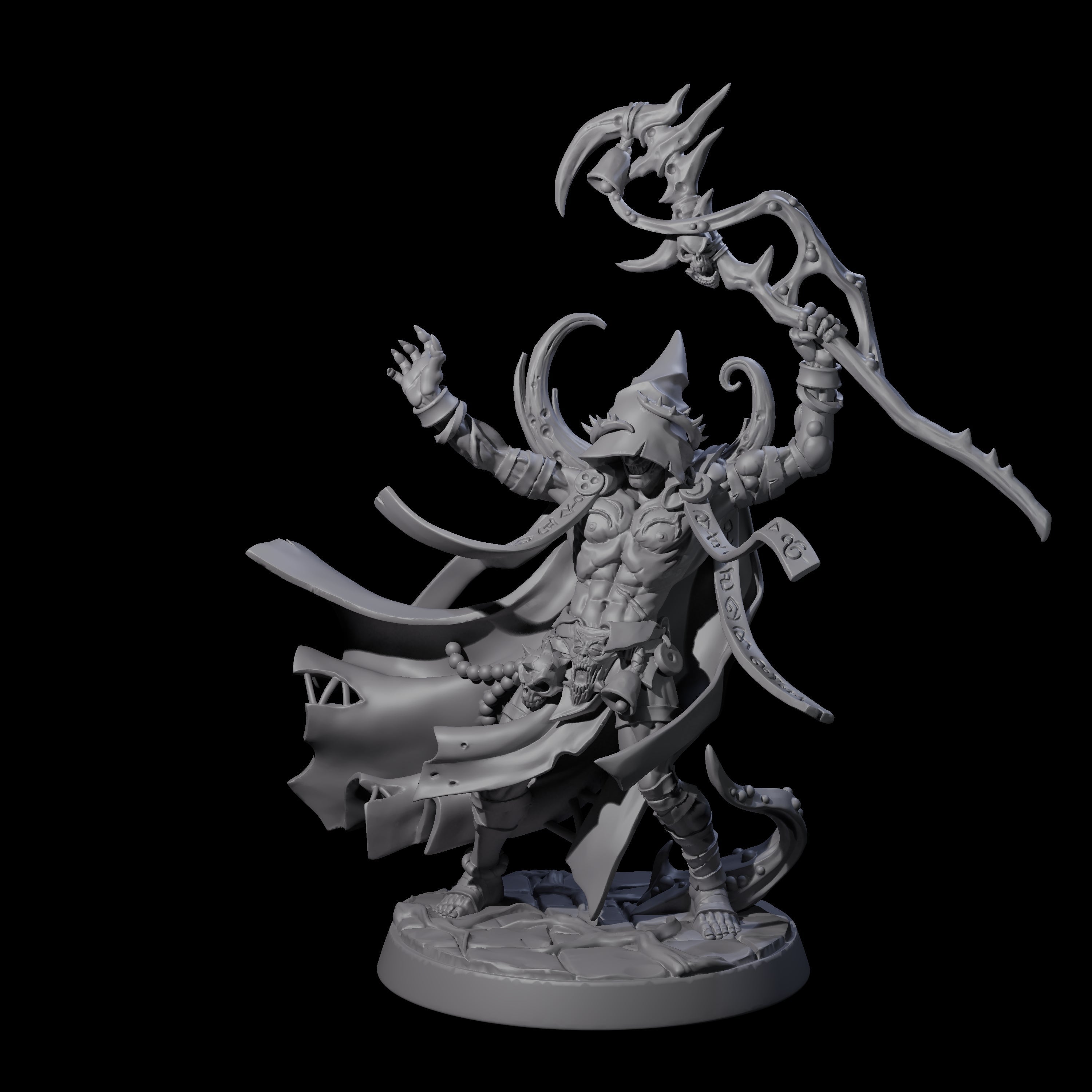 Plague Cultist Wizard Miniature for Dungeons and Dragons, Pathfinder or other TTRPGs