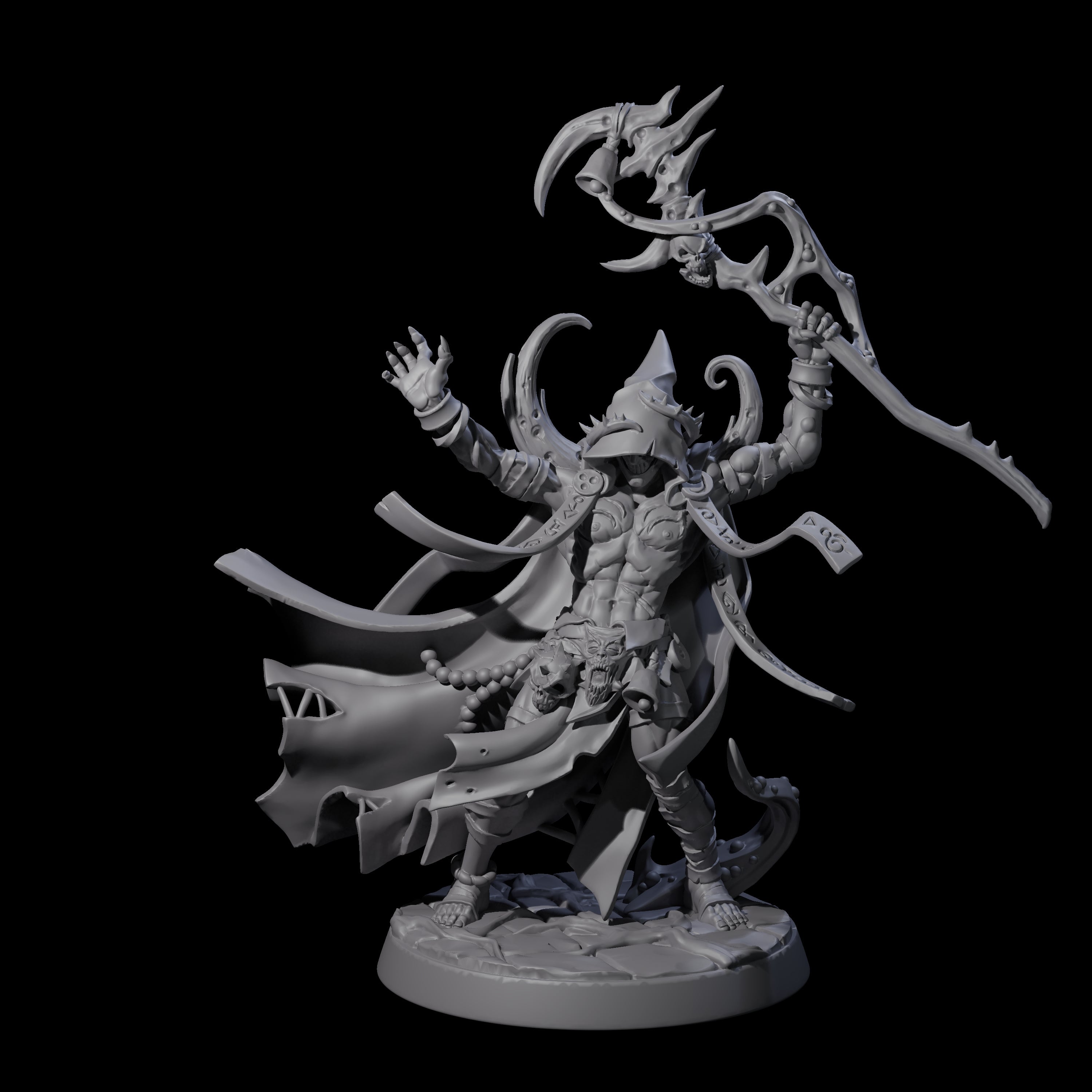 Plague Cultist Wizard Miniature for Dungeons and Dragons, Pathfinder or other TTRPGs