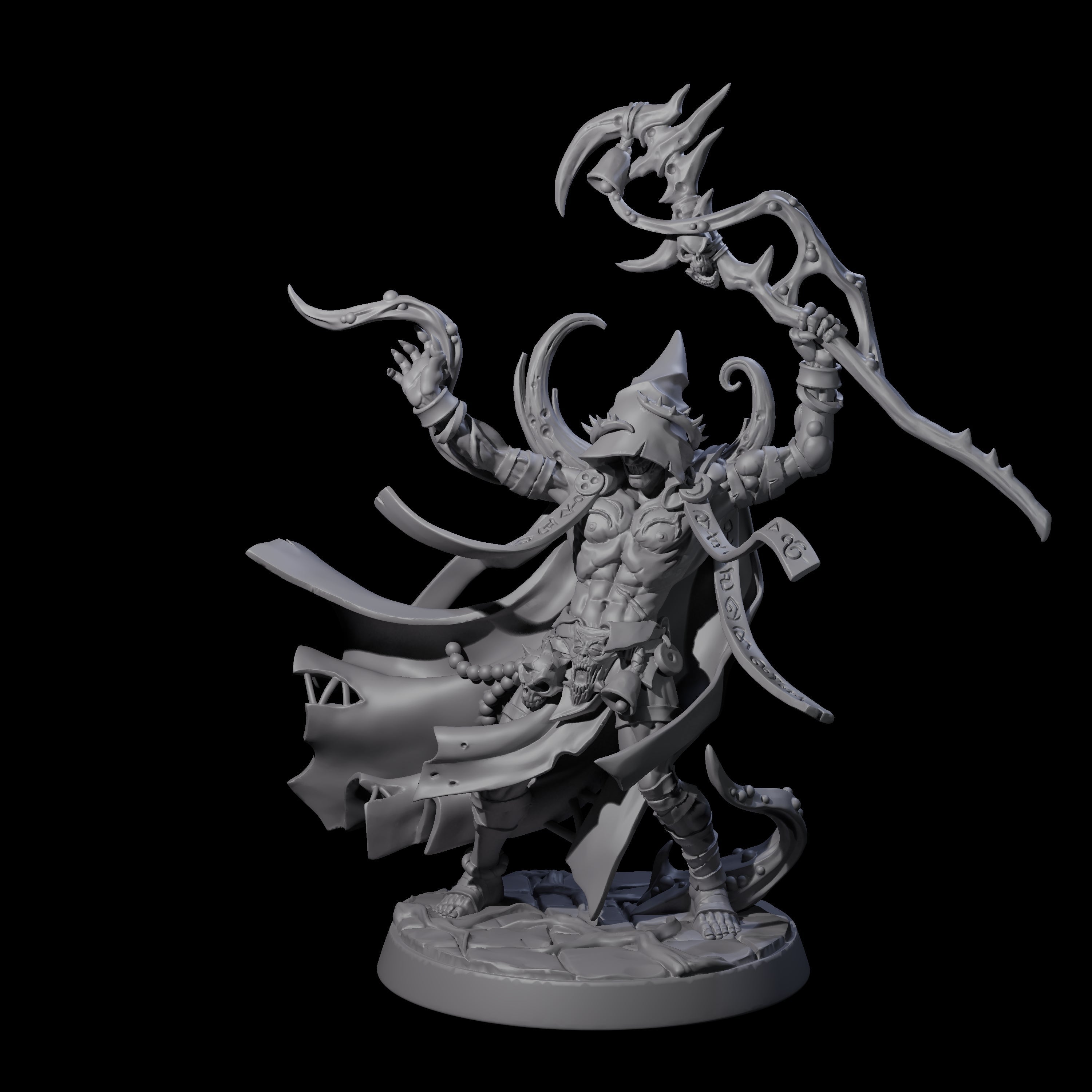 Plague Cultist Wizard Miniature for Dungeons and Dragons, Pathfinder or other TTRPGs