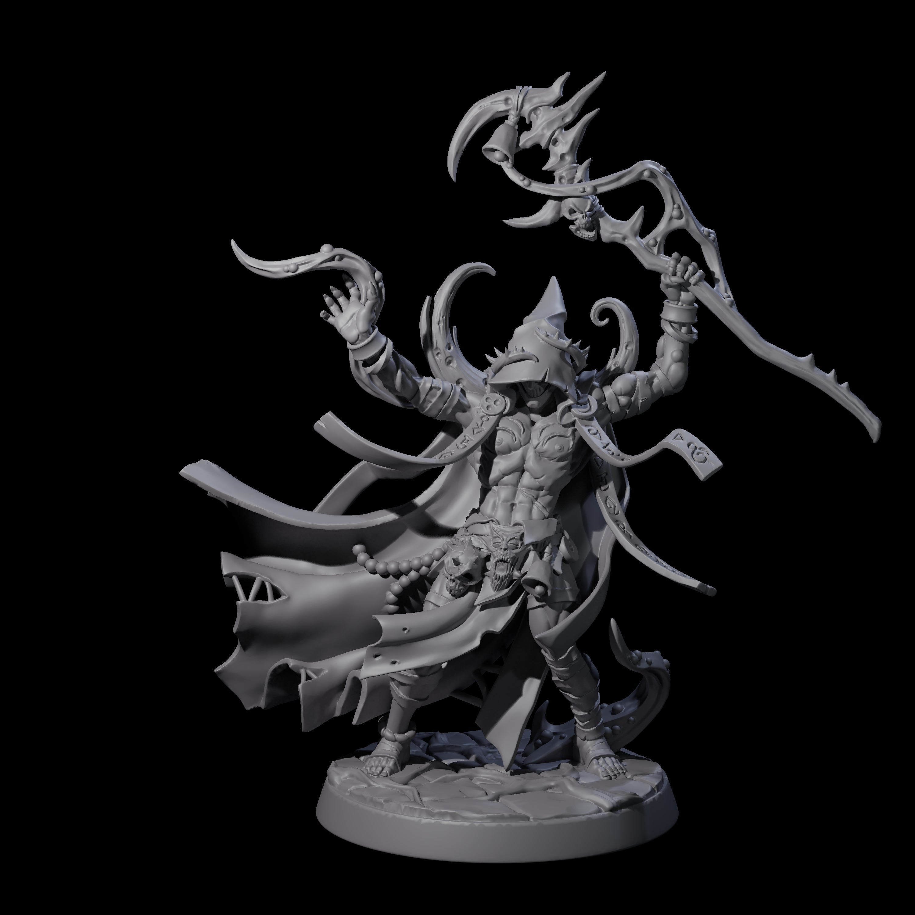 Plague Cultist Wizard Miniature for Dungeons and Dragons, Pathfinder or other TTRPGs