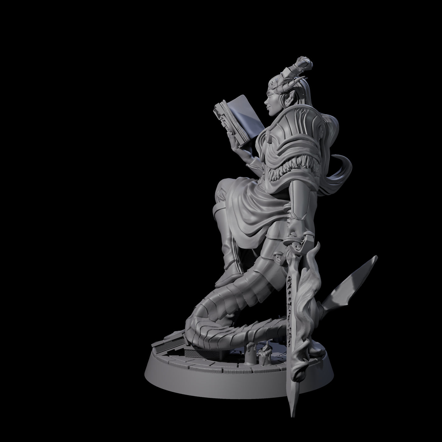 Planning Tiefling Hexblade Miniature for Dungeons and Dragons, Pathfinder or other TTRPGs