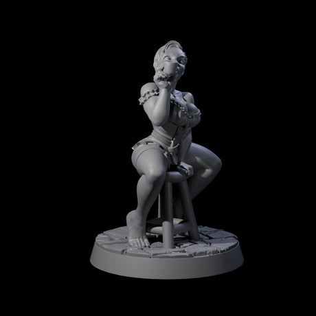 Playful Buxom Wench Miniature for Dungeons and Dragons, Pathfinder or other TTRPGs
