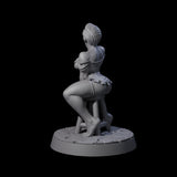 Playful Buxom Wench Miniature for Dungeons and Dragons, Pathfinder or other TTRPGs
