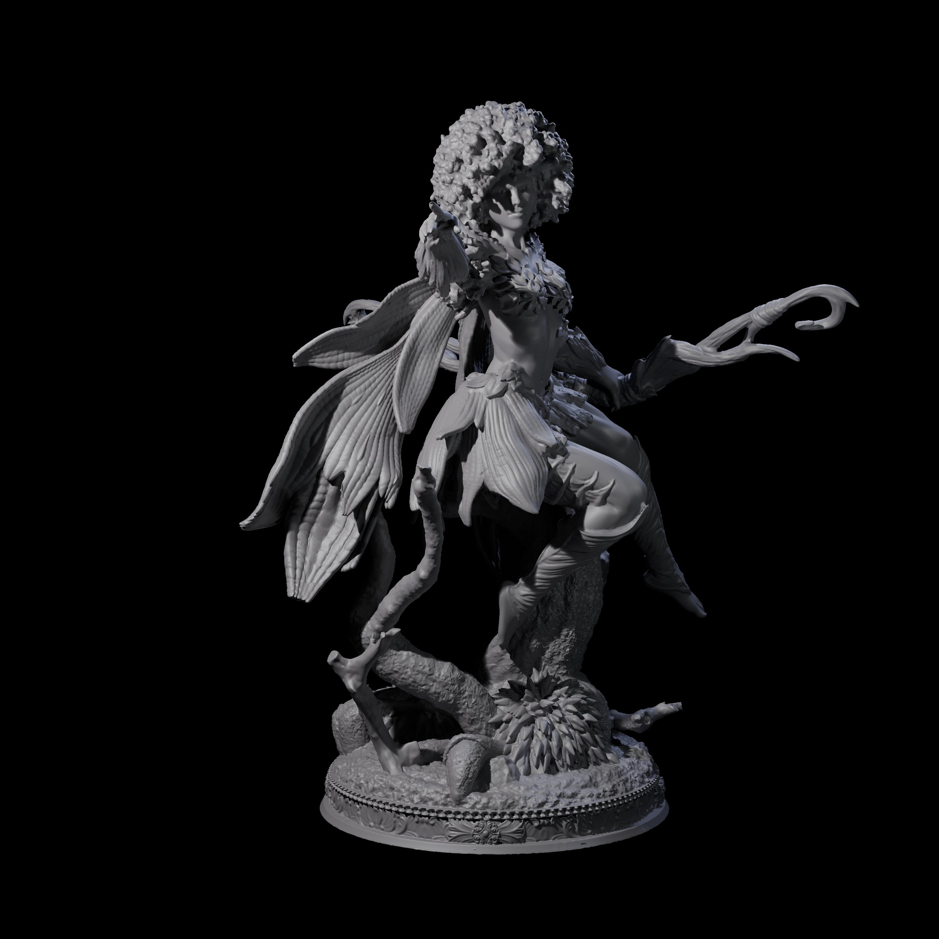 Playful Forest Dryad Miniature for Dungeons and Dragons, Pathfinder or other TTRPGs