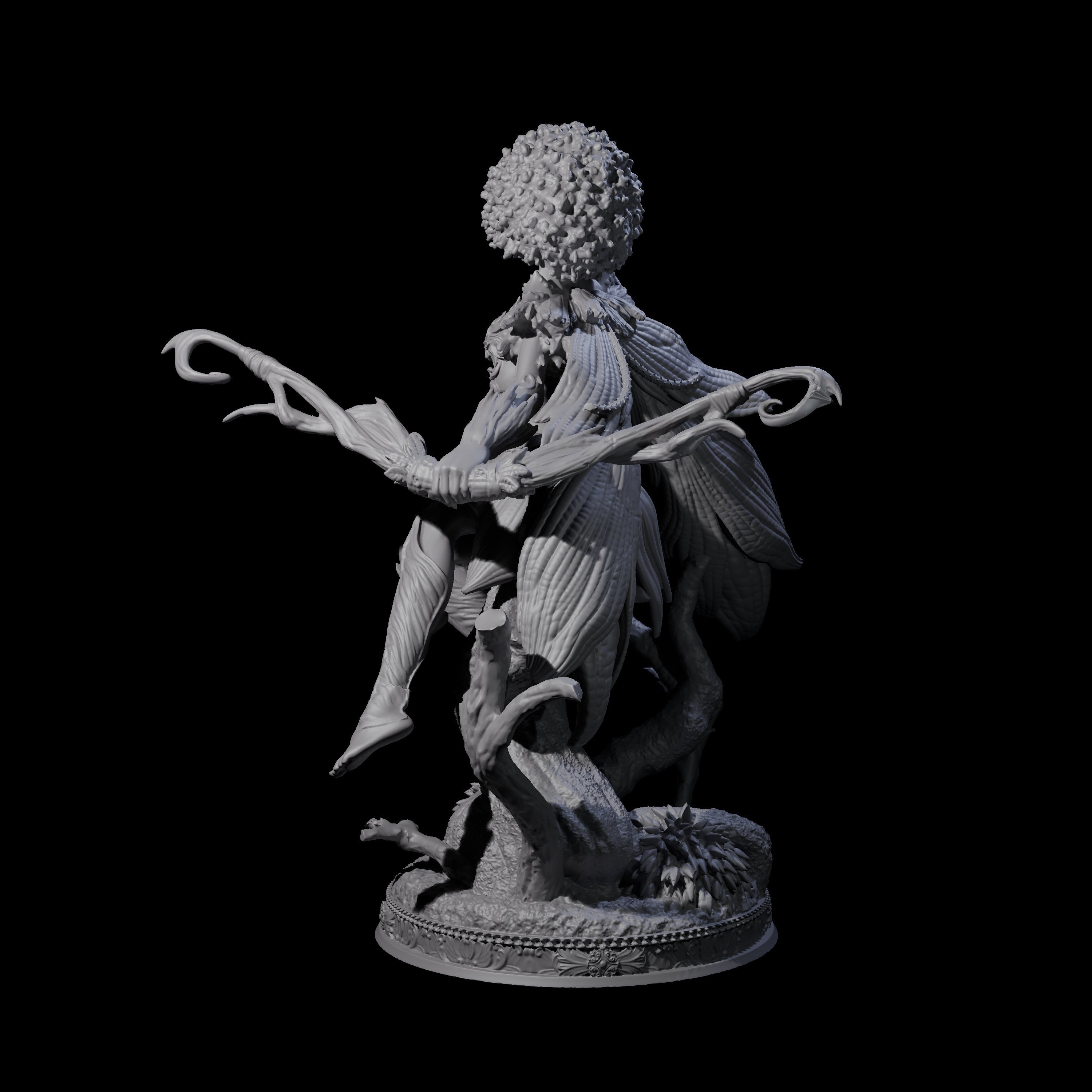 Playful Forest Dryad Miniature for Dungeons and Dragons, Pathfinder or other TTRPGs