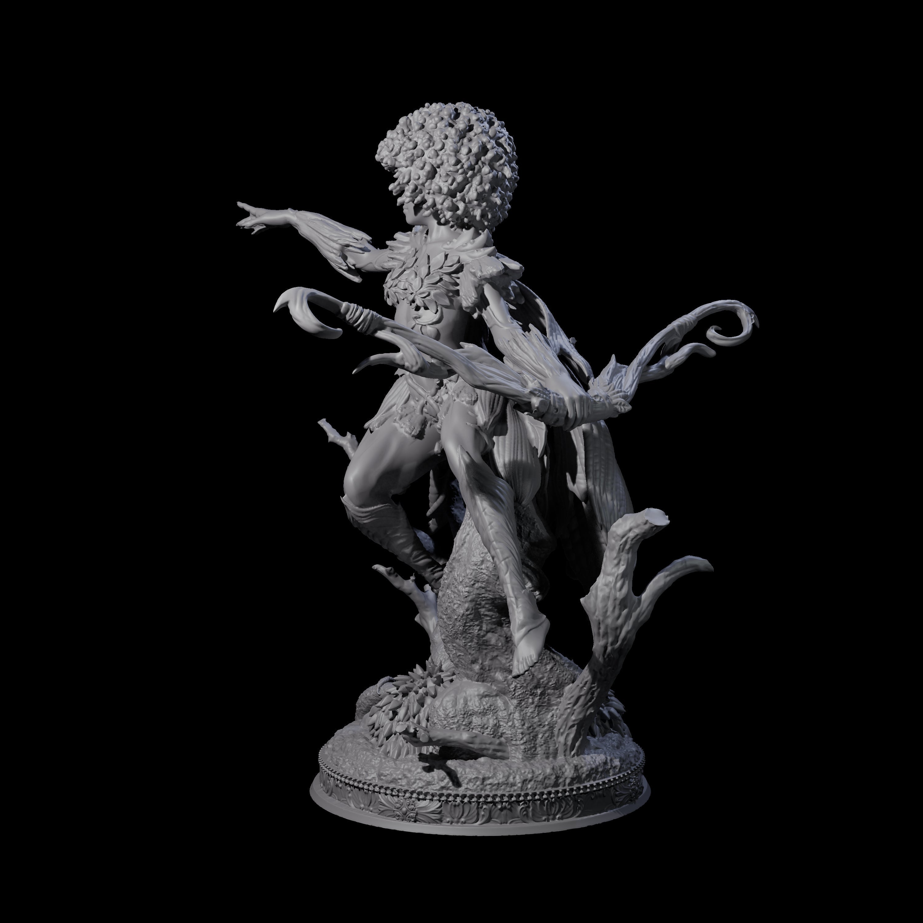 Playful Forest Dryad Miniature for Dungeons and Dragons, Pathfinder or other TTRPGs