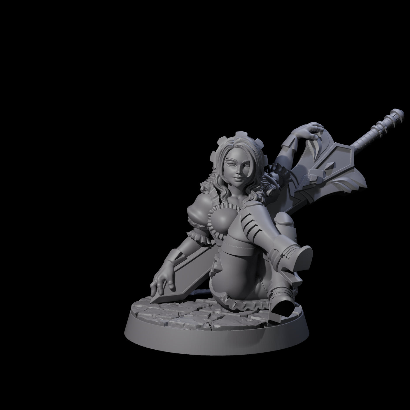 Playful Princess Miniature for Dungeons and Dragons, Pathfinder or other TTRPGs