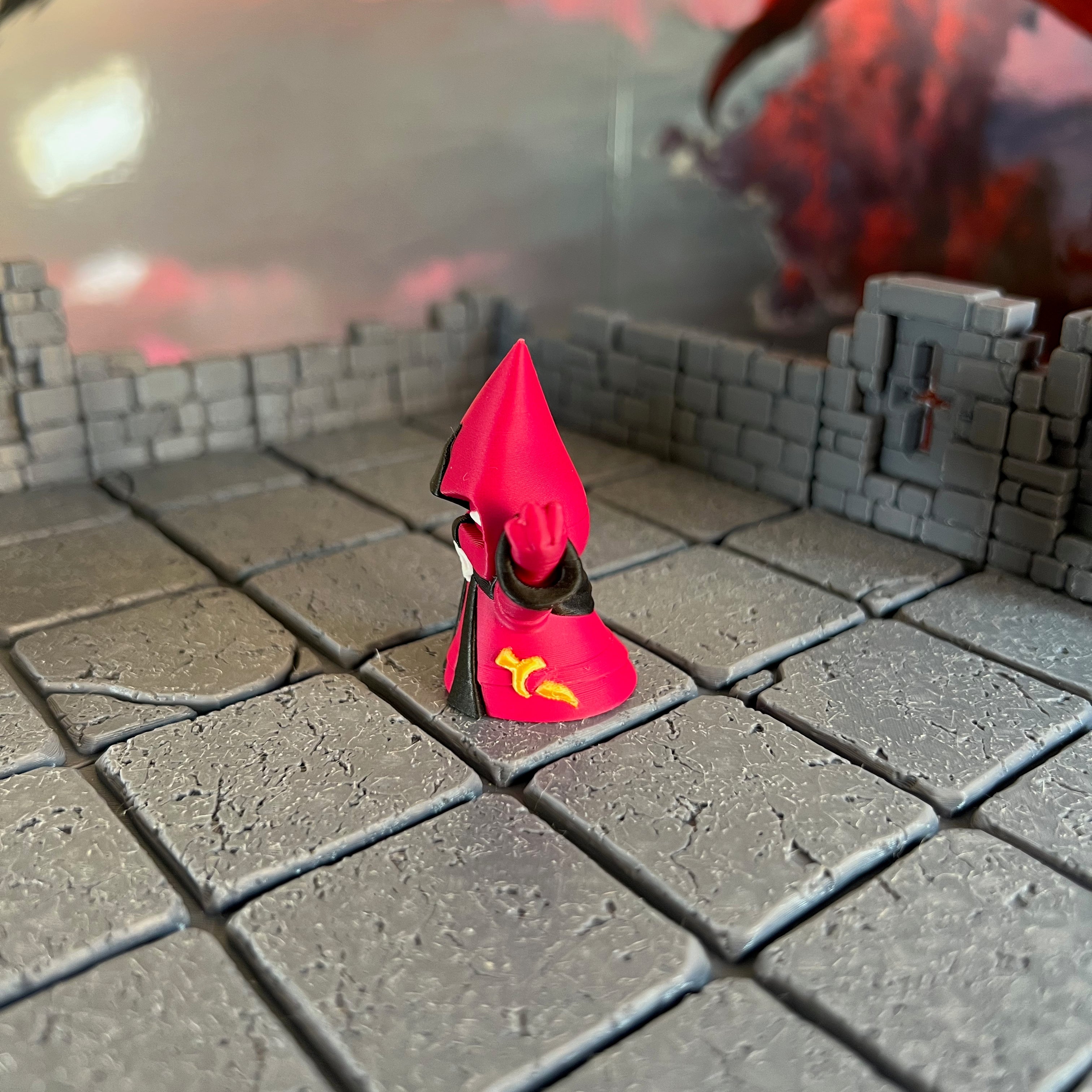 Plotting Cultist Set of Three Multicolour Table Ready Miniature Miniature for Dungeons and Dragons, Pathfinder or other TTRPGs