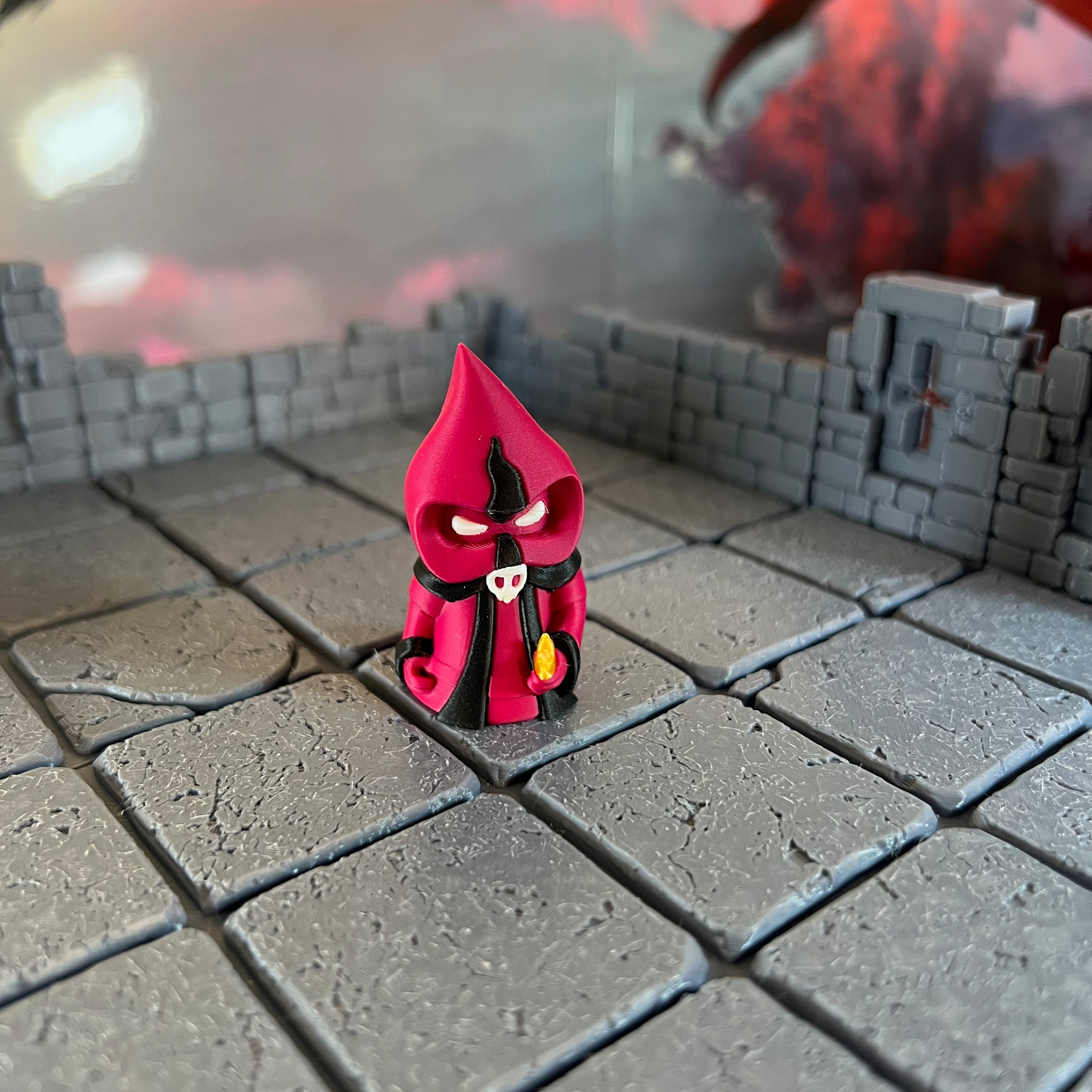 Plotting Cultist Set of Three Multicolour Table Ready Miniature Miniature for Dungeons and Dragons, Pathfinder or other TTRPGs