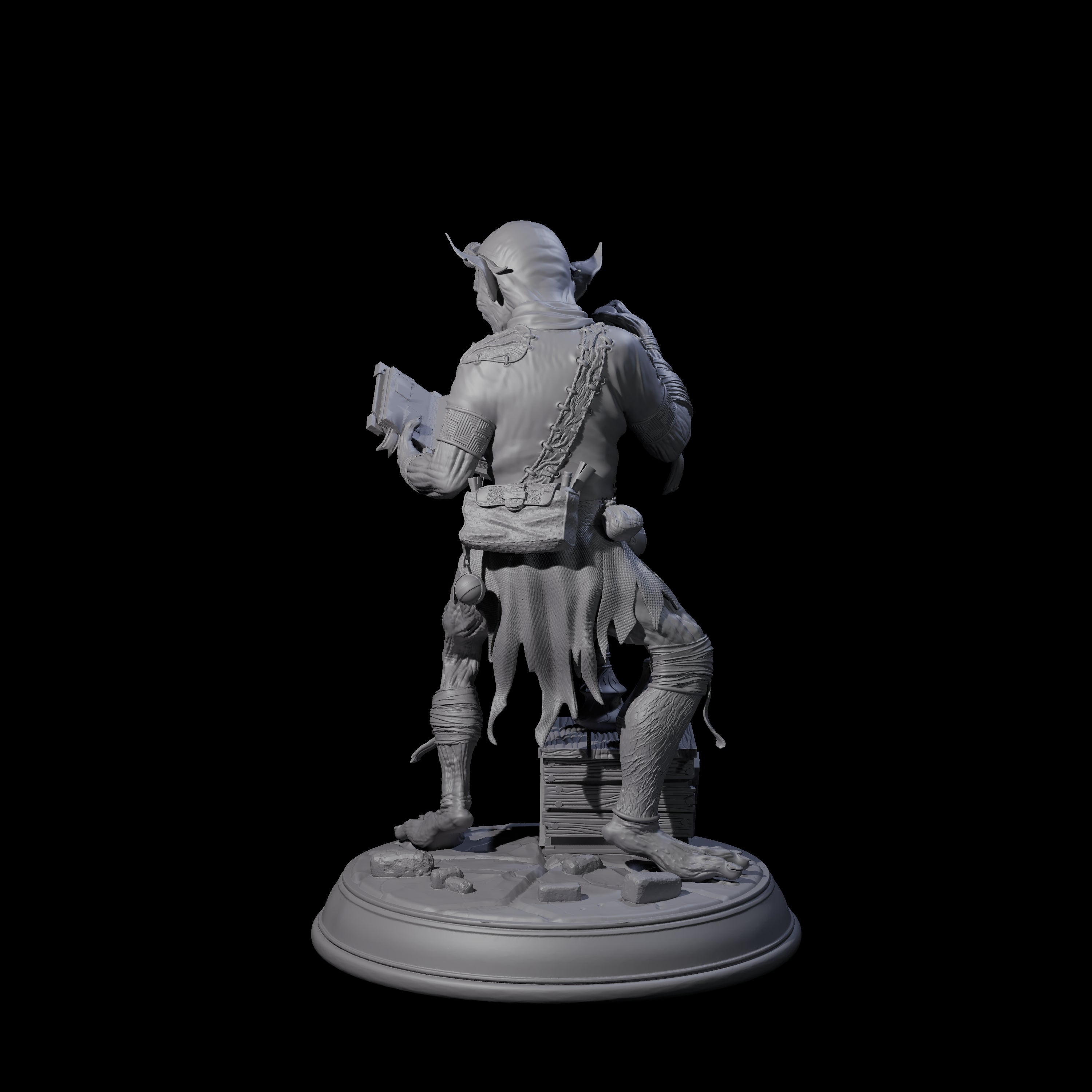 Plotting Goblin Alchemist Miniature for Dungeons and Dragons, Pathfinder or other TTRPGs