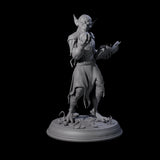 Plotting Goblin Sorcerer Miniature for Dungeons and Dragons, Pathfinder or other TTRPGs