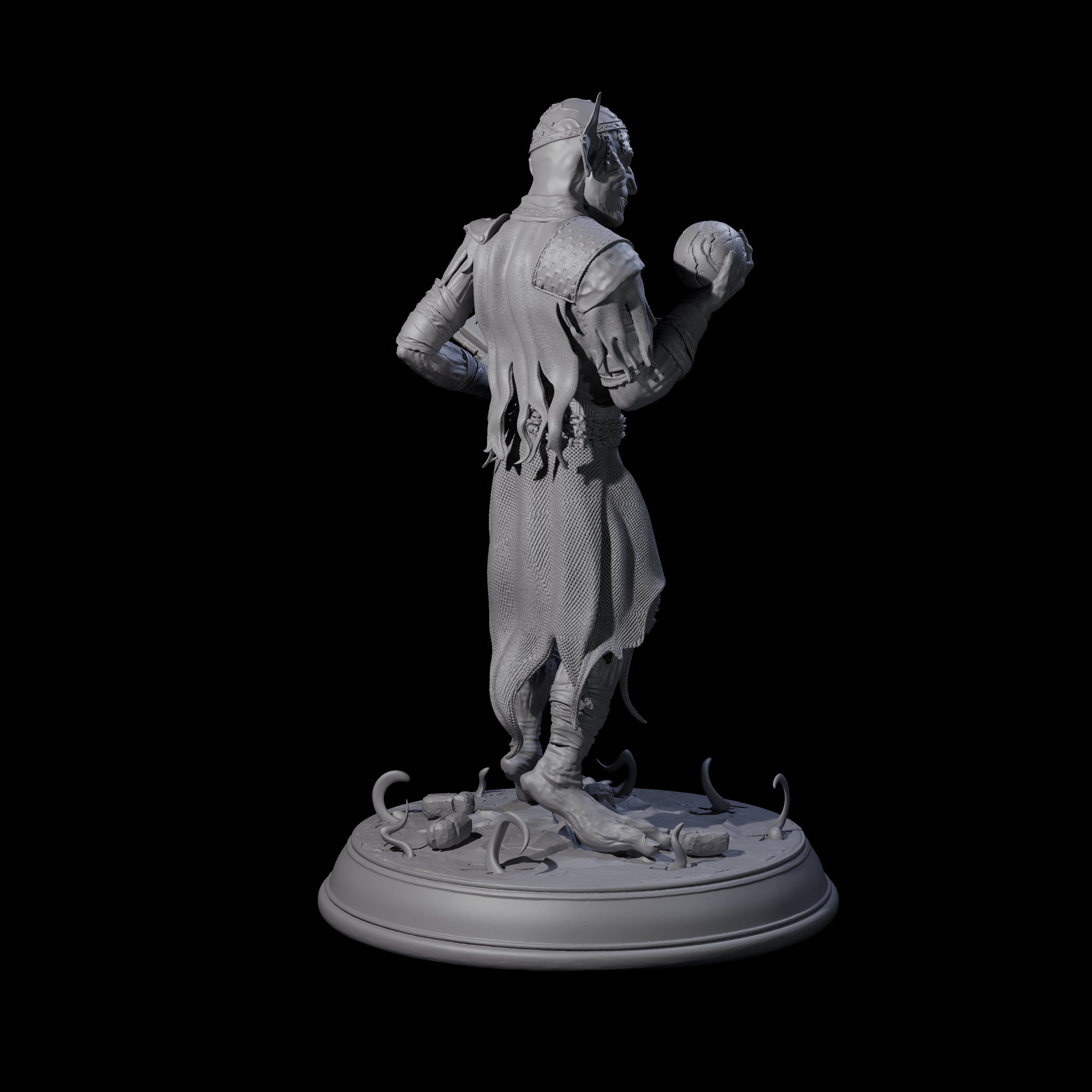 Plotting Goblin Sorcerer Miniature for Dungeons and Dragons, Pathfinder or other TTRPGs