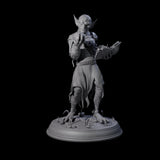 Plotting Goblin Sorcerer Miniature for Dungeons and Dragons, Pathfinder or other TTRPGs